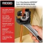 Ridgid 32573 Model 118 2-IN-1 Tubing Cutter New. Price: $78.99.