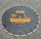 Ridgid SW14-3 General Purpose 14" Dry/wet Laser-welded Diamond Blade Used. Price: $24.95.