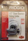 (1) New Ridgid 32975 1/2" Close Quarters Tubing Cutter Model 103. Price: $19.95.