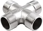 Beduan Cross 1/2" Male Npt Cast Pipe Fitting, 4 Way Coupling, Stainless Steel Cl New. Price: $16.45.