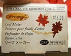 Creative Memories Leaf Maker Cutter Punch *new In Box* Maple & Oak Leaves. Price: $13.00.