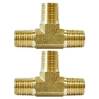 Joywayus Threaded Brass Tee Pipe Fitting 1/8"NPT Male, New. Price: $14.29.
