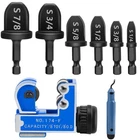 Wadeo Copper Pipe Cutter Expander Drill Bit Tools Set, Swaging Hvac Deburring... New. Price: $32.39.