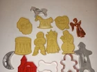 SET/14 Vintage Stanley Home, Hrm, Copper, Aluminum Assorted Cookie Cutters Used. Price: $12.00.