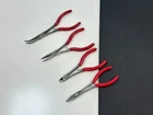 Mac Tools 4PC 6 Mini Precision Long Reach Pliers Cutters Set, Red Grip Used. Price: $85.49.