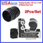2PCS Mini Tubing Cutter 1-1/8" + Deburring Tool For Copper Aluminum Pvc New. Price: $13.99.
