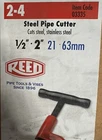 Reed 1/8" - 2" Steel Pipe Cutter, 03305 New. Price: $100.00.