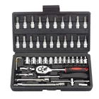 46PIECE 1/4INCH 45 Teeth Screwdriver Socket & Bit Set Combination With Rev New. Price: $21.45.