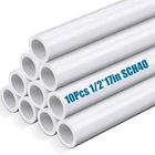 10 Pcs 1/2 Inch Pvc 17" Long SCH40 Industrial Pipes For Home, Diy, G... New. Price: $28.74.