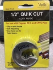 Apollo Quick Cit Pipe Cutter 1/2" Copper, Pex And Pvc. New In Package. Price: $12.95.