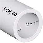 Ventral Schedule 40 Pvc Pipe 1/2 Inch (0.84 Od), White, Cut Lengths For Plumbing New. Price: $10.95.