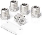 Taisher 5PCS Forging Of 304 Stainless 1/2 Mnpt X 3/8 Fnpt, Silver, White New. Price: $23.94.