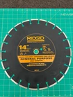 Ridgid SW14-3 General Purpose 14" Dry/wet Use Laser-welded Diamond Blade New. Price: $140.00.
