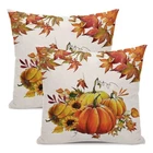 Fall Pumpkin Throw Pillow Covers 18X18 Inch Set Of 2, Seasonal Maple Leaves D... New. Price: $25.16.