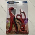 New Orbit 67758 Red Drip Tubing Cutter & Punch Tool Kit - Stainless Steel Blade. Price: $16.00.