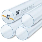 Powertec Clear Pvc Pipe X 36 Long, 4PK Rigid Plastic Tubing, Round Tube Com... New. Price: $168.98.