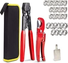 Pex Crimping Cinch Fitting Tool Pipe Hose Cutter With 20 Pcs Clamps Kotto New. Price: $48.10.
