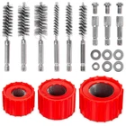 9PCS Copper Pipe Cleaner Set For Power Drill, 1/2" 3/4" 1" Tube Brush And 6PCS New. Price: $21.63.