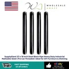 Supplygiant 1/2 X 18 Inch Steel Black Pipe Heavy Duty Industrial Malleable New. Price: $34.99.