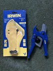 Irwin Ratcheting Pvc Cutter Cuts Up To 1-1/2" Pipe; Model# IRHT81741 Used. Price: $13.00.