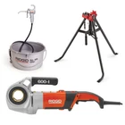 Ridgid 44918 600-I Power Drive Kit W/ 16703 Tristand Vise & 10883 Oiler New. Price: $2791.04.