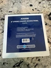 Jones Stephens 8" Spring-loaded Plastic Access Panel White, A06008 New. Price: $14.40.
