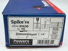 New Powers Fastening 05630 Spike Flat Head Anchor 1/4 X 3" 100PC Free Shipping. Price: $65.65.