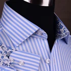 Mens Blue Formal & Business Dress Shirt Herringbone Twill Striped Floral Paisley New. Price: $29.99.