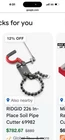 Ridgid 226 In-place Soil Pipe Cutter, 2-6 Capacity, Mpn 69982 Used. Price: $350.00.