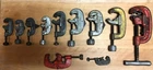 Ridgid 9 Pipe Cutter Lot 42A, 30, (2) 20, 15, 10, 00, Plus Nye 25 Trimont Used. Price: $40.00.
