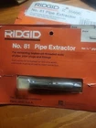 New Ridgid No. 81 Cat # 35600 Pipe Extractor For 1/4" Nos Free Shipping. Price: $14.95.