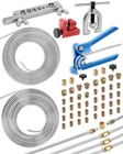 Turnirace 25 Ft 3/16IN &1/4IN Zincplated Brake Line Flaring Tool Kit, Include... New. Price: $119.64.