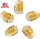 Solid Brass Pipe Fitting, 1/4" Npt Male Square Head Plug (5 Pcs) New. Price: $14.01.