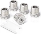 Taisher 2PCS Forging Of 304 Stainless Steel 3/8 Mnpt X 1/8 Fnpt, Silver New. Price: $13.94.
