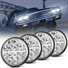 5.75" (5-3/4) Inch Round Led Headlight Hi-lo 4PCS With Drl, White New. Price: $153.99.