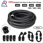 4AN 6AN 8AN 10AN 12AN Nylon Braided Fuel Hose Kit Air Line End Fittings Adapter New. Price: $51.00.