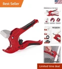 Bates Pvc Pipe Cutter Cuts Up 1-5/8 , Red Ratcheting Tool For Easy Handling New. Price: $16.19.