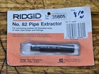 Ridgid 35605 No. 82 Pipe Extractor For 3/8" New. Price: $15.00.