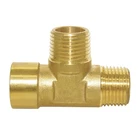 Joywayus Brass Pipe Fitting Barstock Tee 3 Npt 1/2"-MXMXF, New. Price: $14.41.