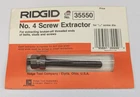 Ridgid No. 4 Screw Extractor 7/16" Diameter 35550 Usa Warranty New. Price: $12.95.