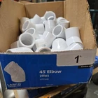Lasco 1" Pvc 45 Elbow Slip Sch 40 White Pipe Fitting Lot Of 50 New 417010RMC. Price: $29.99.