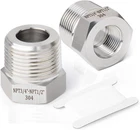 Taisher 2PCS Forging Of 304 Stainless 3/4" Mnpt X 1/2" Fnpt, Silver New. Price: $18.29.