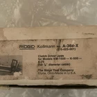 Ridgid Kollmann Clutch Driver Jaws, Mpn A-368-X, 7/8 In Cable New. Price: $60.00.
