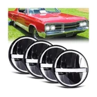 3/4'' 5.75" Round White Led Headlights 4PCS H4 Hi/lo Beam Drl Compatible Fo... New. Price: $156.17.