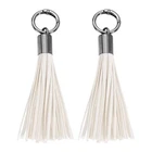 Uxcell 2PCS Leather Keychain Tassels, Women Bag Charm 5.9INCH, White New. Price: $9.77.