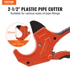 Vevor Pvc Pipe Cutter, 0-2-1/2" O.d. Ratcheting Rubber Hoses New. Price: $26.54.