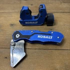 Kobalt Tubing Pipe Cutter 1/8" - 7/8" And Utility Knife Used. Price: $18.00.
